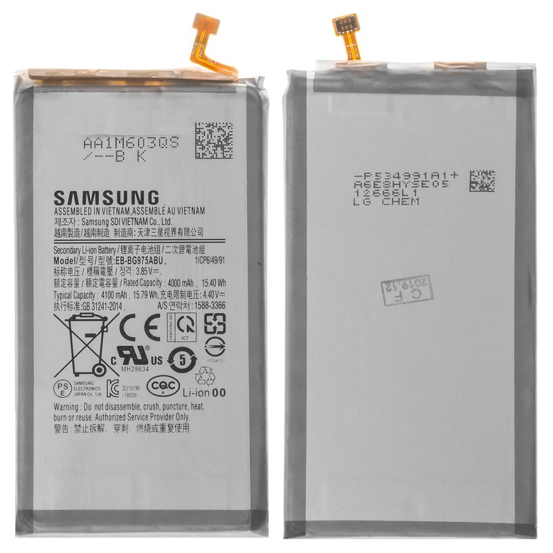 Batería EB BG975ABU puede usarse con Samsung G975 Galaxy S10 Plus Li