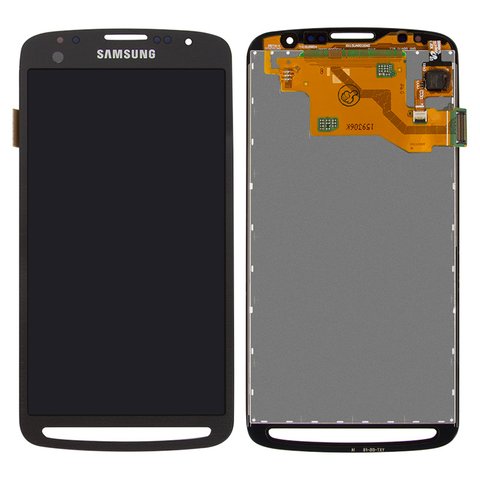 Дисплей для Samsung I537, I9295 Galaxy S4 Active, черный, без рамки, Оригинал переклеено стекло 