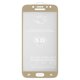 Защитное стекло All Spares для Samsung J730 Galaxy J7 (2017), 5D Full Glue, золотистый, cлой клея нанесен по всей поверхности