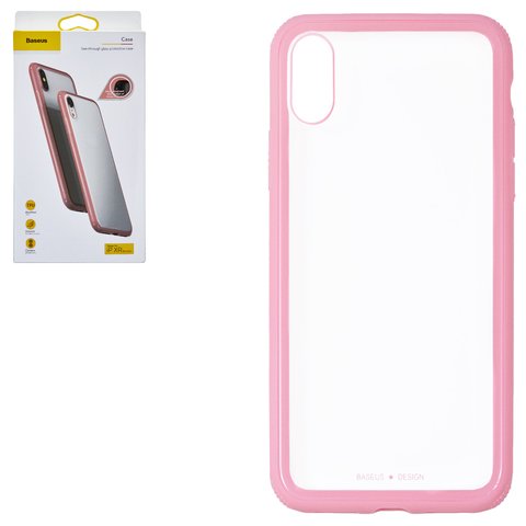 Чехол Baseus для iPhone XR, розовый, прозрачный, пластик, #WIAPIPH61 YS04