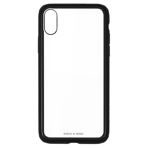 Чехол Baseus для iPhone XS, черный, прозрачный, пластик, #WIAPIPH58 YS01