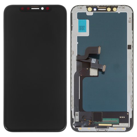 Дисплей для iPhone X, черный, с рамкой, Copy, TFT , JK