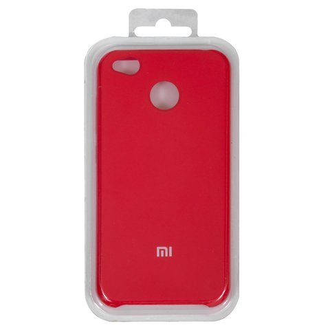 Чехол для Xiaomi Redmi 4X, красный, Original Soft Case, силикон, red 14 