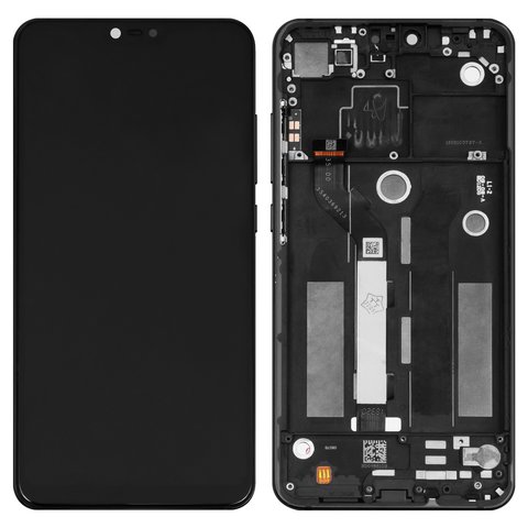 Дисплей для Xiaomi Mi 8 Lite 6.26", чорний, з рамкою, Оригінал переклеєне скло , M1808D2TG