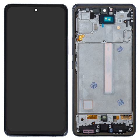 Дисплей для Samsung A536 Galaxy A53 5G, черный, на версии Android 14 и выше работать не будет!, с рамкой, High Copy, original LCD size, OLED 