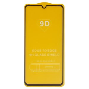 Защитное стекло для Xiaomi Redmi Note 7, совместимо с чехлом, Full Glue, без упаковки , черный, cлой клея нанесен по всей поверхности