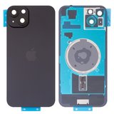 Задня панель корпуса для iPhone 15 Plus, чорна, із склом камери, Original (PRC)