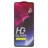 Защитное стекло All Spares для Motorola Moto G04, Moto G04s, Moto G24, Moto G24 Power, совместимо с чехлом, Full Glue, черный