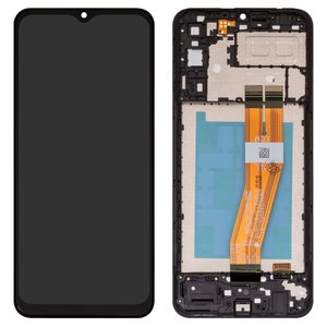 Дисплей для Samsung A042 Galaxy A04e, черный, с рамкой, High Copy