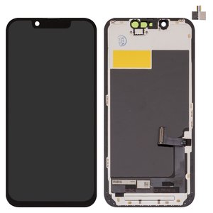 Дисплей для iPhone 13 mini, черный, без микросхемы, с рамкой, Copy, TFT , ZY, LTPS FHD