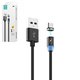 USB кабель SkyDolphin S59V Magnetic, USB тип-A, micro-USB тип-B, 100 см, 2,4 А, чорний, магнітний