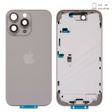 Корпус для iPhone 16 Pro Max, сірий, з тримачем SIM-карти, з боковими кнопками, Original (PRC), EU Version, natural titanium