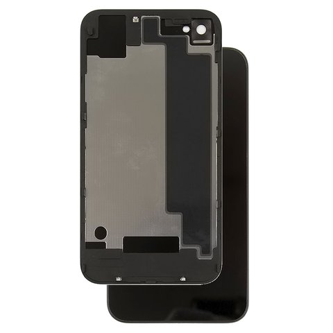 Housing Back Cover compatible with Apple iPhone 4S, black, with component, HC 
