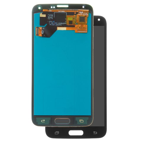 Pantalla LCD puede usarse con Samsung G900 Galaxy S5, negro, sin marco, High Copy, OLED 