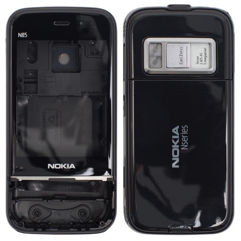 Housing compatible with Nokia N85, High Copy, black 