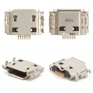 Charge Connector compatible with Samsung I8910 Omnia HD, I9000 Galaxy S, I9001 Galaxy S Plus, I9003 Galaxy SL, S5260, S5350 Shark, S5660, S7220, 7 pin, micro USB type B 