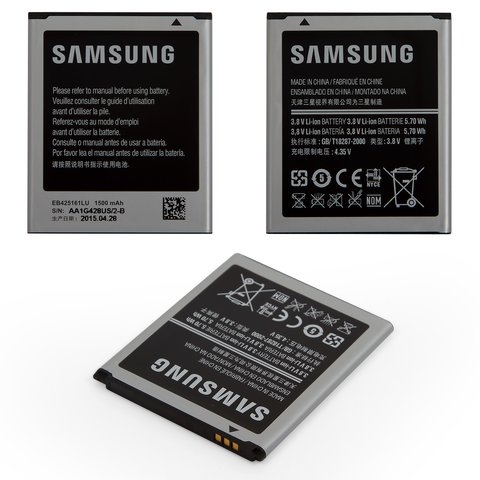 Battery EB425161LU compatible with Samsung J105H Galaxy J1 Mini 2016 , Li ion, 3.7 V, 1500 mAh, Original PRC  