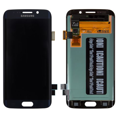 LCD compatible with Samsung G925F Galaxy S6 EDGE, dark blue, without frame, original change glass 