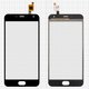 Touchscreen compatible with Meizu M2, M2 Mini, (big IC, black, type 1, 6*6 mm)
