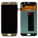 LCD compatible with Samsung G935 Galaxy S7 EDGE, (golden, without frame, original (change glass) )