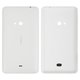 Housing Back Cover compatible with Nokia 625 Lumia, (white, with side button)