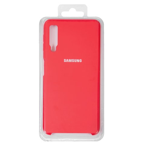 Funda puede usarse con Samsung A750 Galaxy A7 (2018), Original Soft silicona, red (14) - All