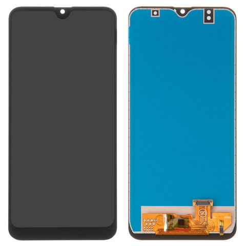 LCD compatible with Samsung A307 Galaxy A30s, black, without frame, Copy, TFT  
