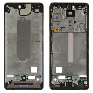 Parte media de carcasa puede usarse con Samsung A525 Galaxy A52, A526 Galaxy A52 5G, negra, marco para fijar pantalla