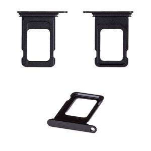 SIM Card Holder compatible with iPhone 13, black, single SIM 