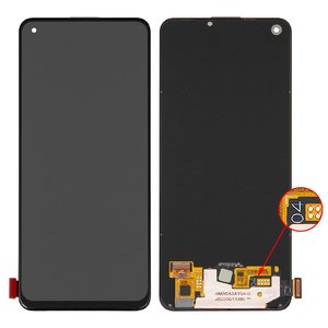 LCD compatible with Oppo A74, A94 4G, A94 5G, A95 4G, F19, F19 Pro, F19 Pro Plus 5G, Reno5 Lite, Reno5 Z, black, without frame, Original PRC , CHP2219, CPH2203, CHP2365, CPH2365, CPH2205, CHP2219, CPH2219, CPH2285, AMS643XY04, VER.04 