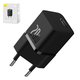 Mains Charger Baseus GaN5 mini, (20 W, Fast Charge, black, 1 output) #CCGN050101