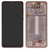 Pantalla LCD puede usarse con Samsung A336 Galaxy A33 5G, rosado, con marco, Original (PRC), peach