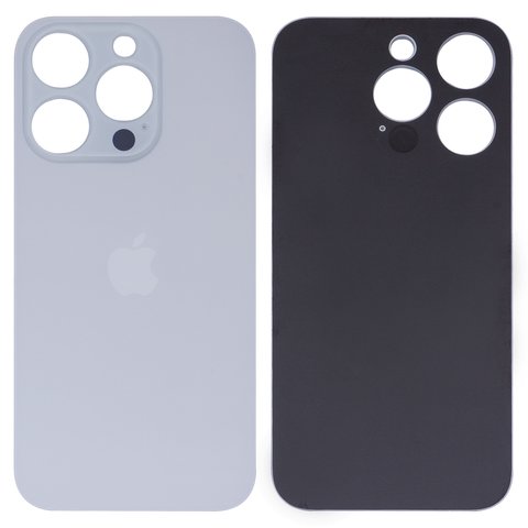 Housing Back Cover compatible with iPhone 15 Pro, white, no need to remove the camera glass, HC, big hole 