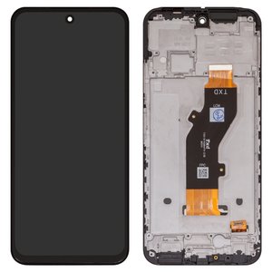 Pantalla LCD puede usarse con Tecno Spark 30C, negro, con marco, High Copy, kl5, kl5n