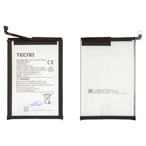 Battery BL 49NT compatible with Tecno Pop 7 BF6 , Pop 8, Pop 9 4G, Spark Go 2023  BF7 , Spark Go 2024  BG6 , Spark Go 1 KL4 , Li Polymer, 3.85 V, 5000 mAh, Original PRC  