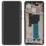 LCD compatible with Motorola Edge 40 Neo, (black, with frame, Original (PRC))