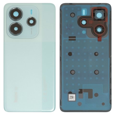 Housing Back Cover compatible with Xiaomi Redmi Note 14 5G, green, with camera lens, coral green 