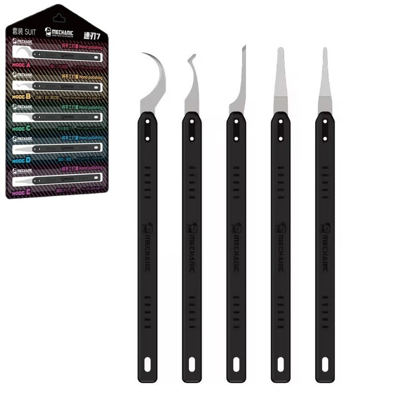 Juego de bisturíes Mechanic Quick Edge 7, para quitar pegamento, para ...