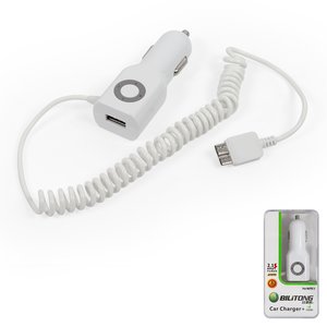 Автомобильное зарядное устройство Bilitong micro USB3.0 для мобильных телефонов Samsung G900H Galaxy S5, N900 Note 3, N9000 Note 3, N9005 Note 3, N9006 Note 3, белое, 12 в, выход 5В 2,1А , USB выход 5В 2,1А