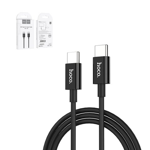 USB дата кабель Hoco X23 Type C to Type C, USB тип C, 100 см, 3 A, черный