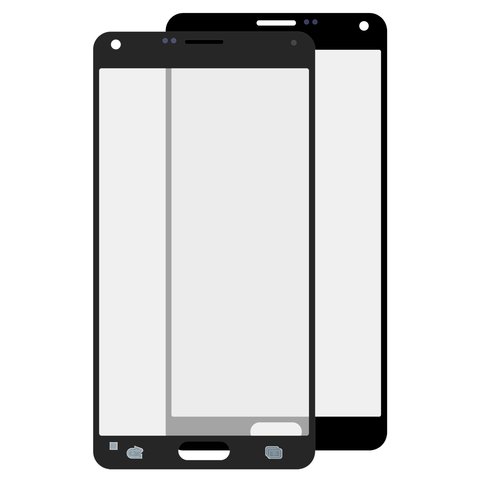 Housing Glass compatible with Samsung N910H Galaxy Note 4, black 
