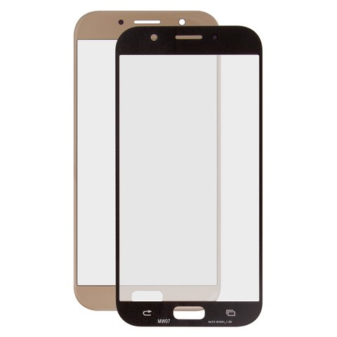 Housing Glass compatible with Samsung A720F Galaxy A7 2017 , golden 