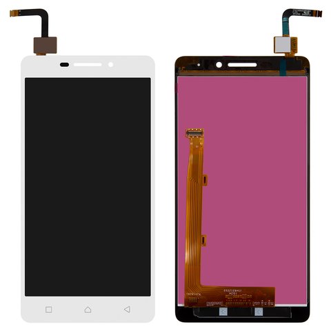 LCD compatible with Lenovo Vibe P1m, white, without frame 