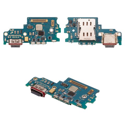 Flat Cable compatible with Samsung G990B Galaxy S21 FE 5G, microphone, charge connector, with SIM connector, Original PRC , charging board 