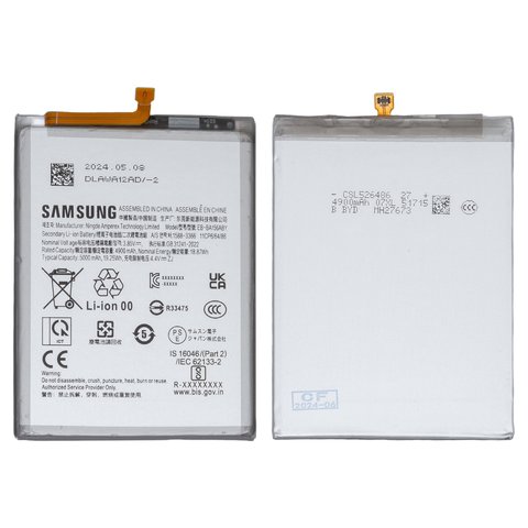 Battery EB BA156ABY compatible with Samsung A155 Galaxy A15, A156 Galaxy A15 5G, Li ion, 3.85 V, 5000 mAh, Original PRC