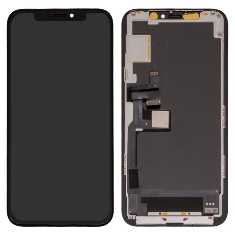 LCD compatible with iPhone 11 Pro, black, with frame, HC, without IC, OLED , imisu OEM hard 