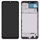 LCD compatible with Samsung A225 Galaxy A22, (black, with frame, Copy, (TFT))
