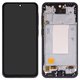 LCD compatible with Samsung A366 Galaxy A36, (black, with frame, Copy, (TFT))