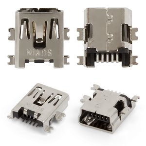 Conector de carga puede usarse con celulares; navegadores para automóviles, 5 pin, tipo 2, mini USB tipo B