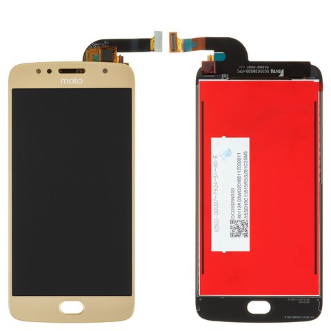 Pantalla LCD puede usarse con Motorola XT1794 Moto G5s, dorado, sin marco, Original PRC